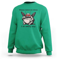 Please Leave Me Alone I Am Eating Soup Funny Mothman Sweatshirt