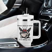 Please Leave Me Alone I Am Eating Soup Funny Mothman Tumbler With Handle