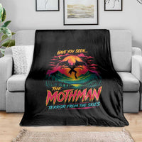 Funny Mothman Throw Blanket Have You Seen The Mothman Terror From The Skies Cryptid Legends