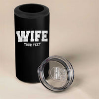 Personalized Wife 4 in 1 Can Cooler Tumbler Custom Text Name Wifey Marriage Anniversary Couple Gift