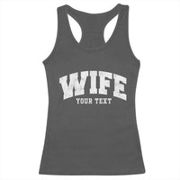 Personalized Wife Racerback Tank Top Custom Text Name Wifey Marriage Anniversary Couple Gift