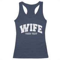 Personalized Wife Racerback Tank Top Custom Text Name Wifey Marriage Anniversary Couple Gift