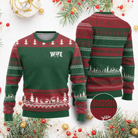 Wife Est 2026 Ugly Christmas Sweater Just Married Couple Matching Wedding Honeymoon