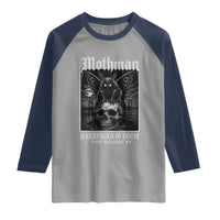Mothman Harbinger of Doom Point Pleasant WV Raglan Shirt Gothic Horror Cryptid Creature