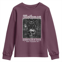Mothman Harbinger of Doom Point Pleasant WV Youth Sweatshirt Gothic Horror Cryptid Creature