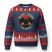 Funny Mothman The Man The Moth The Legend Ugly Christmas Sweater Retro Folklore Creepy Cryptid