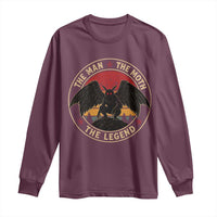 Funny Mothman The Man The Moth The Legend Long Sleeve Shirt Retro Folklore Creepy Cryptid