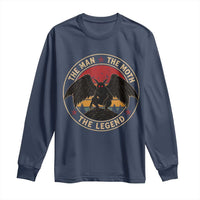 Funny Mothman The Man The Moth The Legend Long Sleeve Shirt Retro Folklore Creepy Cryptid