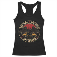Funny Mothman The Man The Moth The Legend Racerback Tank Top Retro Folklore Creepy Cryptid