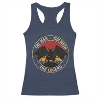 Funny Mothman The Man The Moth The Legend Racerback Tank Top Retro Folklore Creepy Cryptid