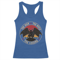 Funny Mothman The Man The Moth The Legend Racerback Tank Top Retro Folklore Creepy Cryptid