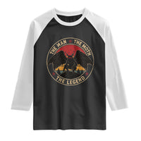 Funny Mothman The Man The Moth The Legend Raglan Shirt Retro Folklore Creepy Cryptid