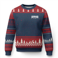 Husband Est 2026 Ugly Christmas Sweater Just Married Couple Matching Wedding Honeymoon