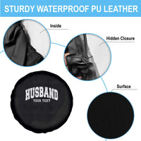 Personalized Husband Spare Tire Cover Custom Text Name Hubby Marriage Anniversary Couple Gift