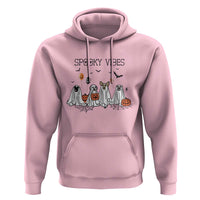 Halloween Hoodie Spooky Vibes Cute Dog Ghost Pumpkin
