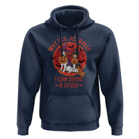 Funny Halloween Dog Hoodie Why Yes Actually I Can Drive A Stick Witch