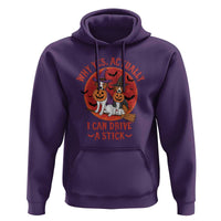 Funny Halloween Dog Hoodie Why Yes Actually I Can Drive A Stick Witch