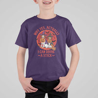 Funny Halloween Dog T Shirt For Kid Why Yes Actually I Can Drive A Stick Witch - Wonder Print Shop