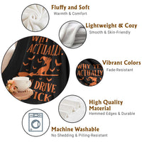 Halloween Dog Throw Blanket Why Yes Actually I Can Drive A Stick Witch - Wonder Print Shop