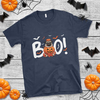 Funny French Bulldog Halloween T Shirt Boo Cute Dog Pumpkin Bat Maple Leaf Pet - Wonder Print Shop