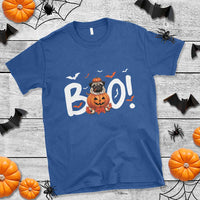 Funny French Bulldog Halloween T Shirt Boo Cute Dog Pumpkin Bat Maple Leaf Pet - Wonder Print Shop