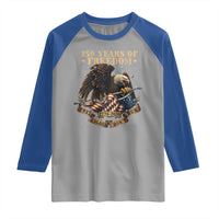 250th American Anniversary Raglan Shirt 250 Years Of Freedom Independence American Flag - Wonder Print Shop