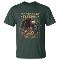 250th American Anniversary T Shirt 250 Years Of Freedom Independence American Flag - Wonder Print Shop