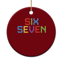 Six Seven Meme Pixel 67 Gen Alpha Meme Ceramic Ornament - Wonder Print Shop