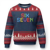 Six Seven Meme Pixel 67 Gen Alpha Meme Ugly Christmas Sweater - Wonder Print Shop
