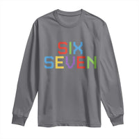 Six Seven Meme Pixel 67 Gen Alpha Meme Long Sleeve Shirt - Wonder Print Shop