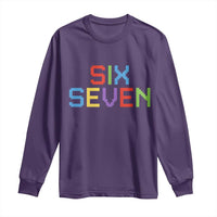 Six Seven Meme Pixel 67 Gen Alpha Meme Long Sleeve Shirt - Wonder Print Shop