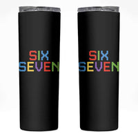 Six Seven Meme Pixel 67 Gen Alpha Meme Skinny Tumbler - Wonder Print Shop