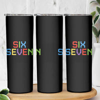 Six Seven Meme Pixel 67 Gen Alpha Meme Skinny Tumbler - Wonder Print Shop