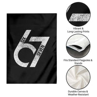 Funny Six Seven 67 Meme Gen Alpha Slang Garden Flag - Wonder Print Shop