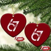 Funny Six Seven 67 Meme Gen Alpha Slang Ceramic Ornament - Wonder Print Shop