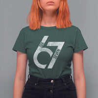 Funny Six Seven 67 Meme Gen Alpha Slang T Shirt For Women - Wonder Print Shop