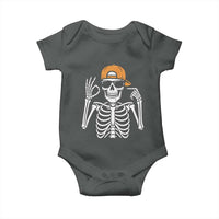Funny Six Seven 67 Skeleton Gen Alpha Halloween Meme Baby Onesie - Wonder Print Shop