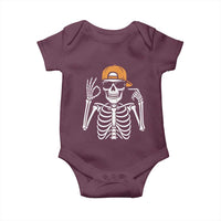 Funny Six Seven 67 Skeleton Gen Alpha Halloween Meme Baby Onesie - Wonder Print Shop