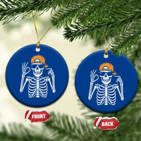 Funny Six Seven 67 Skeleton Gen Alpha Halloween Meme Ceramic Ornament - Wonder Print Shop