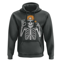 Funny Six Seven 67 Skeleton Gen Alpha Halloween Meme Hoodie - Wonder Print Shop