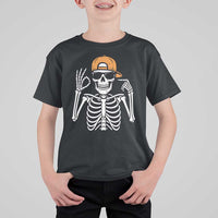 Funny Six Seven 67 Skeleton Gen Alpha Halloween Meme T Shirt For Kid - Wonder Print Shop