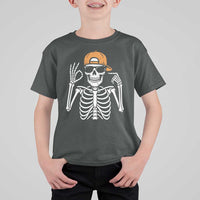 Funny Six Seven 67 Skeleton Gen Alpha Halloween Meme T Shirt For Kid - Wonder Print Shop