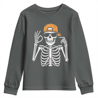 Funny Six Seven 67 Skeleton Gen Alpha Halloween Meme Youth Sweatshirt - Wonder Print Shop