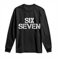 Six Seven Meme Vintage 67 Gen Alpha Meme Long Sleeve Shirt - Wonder Print Shop