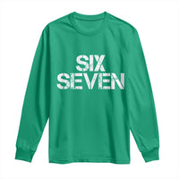 Six Seven Meme Vintage 67 Gen Alpha Meme Long Sleeve Shirt - Wonder Print Shop