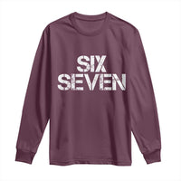 Six Seven Meme Vintage 67 Gen Alpha Meme Long Sleeve Shirt - Wonder Print Shop