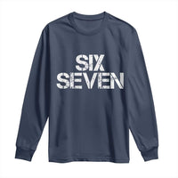 Six Seven Meme Vintage 67 Gen Alpha Meme Long Sleeve Shirt - Wonder Print Shop