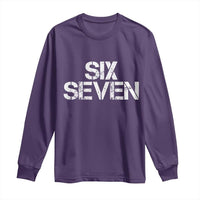 Six Seven Meme Vintage 67 Gen Alpha Meme Long Sleeve Shirt - Wonder Print Shop