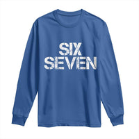Six Seven Meme Vintage 67 Gen Alpha Meme Long Sleeve Shirt - Wonder Print Shop