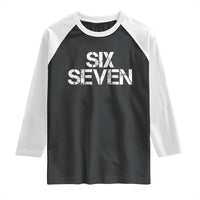 Six Seven Meme Vintage 67 Gen Alpha Meme Raglan Shirt - Wonder Print Shop